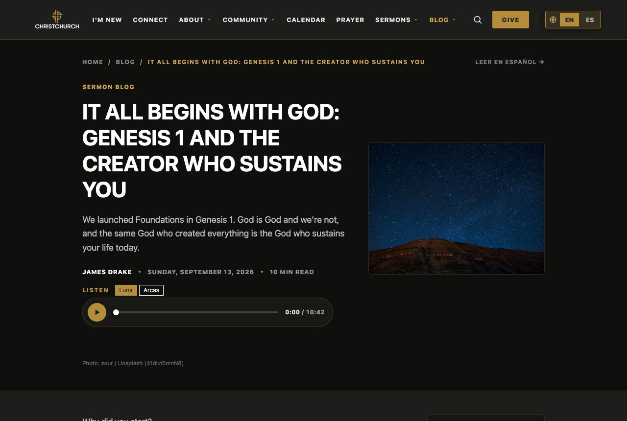 Blog in the pastor's voice